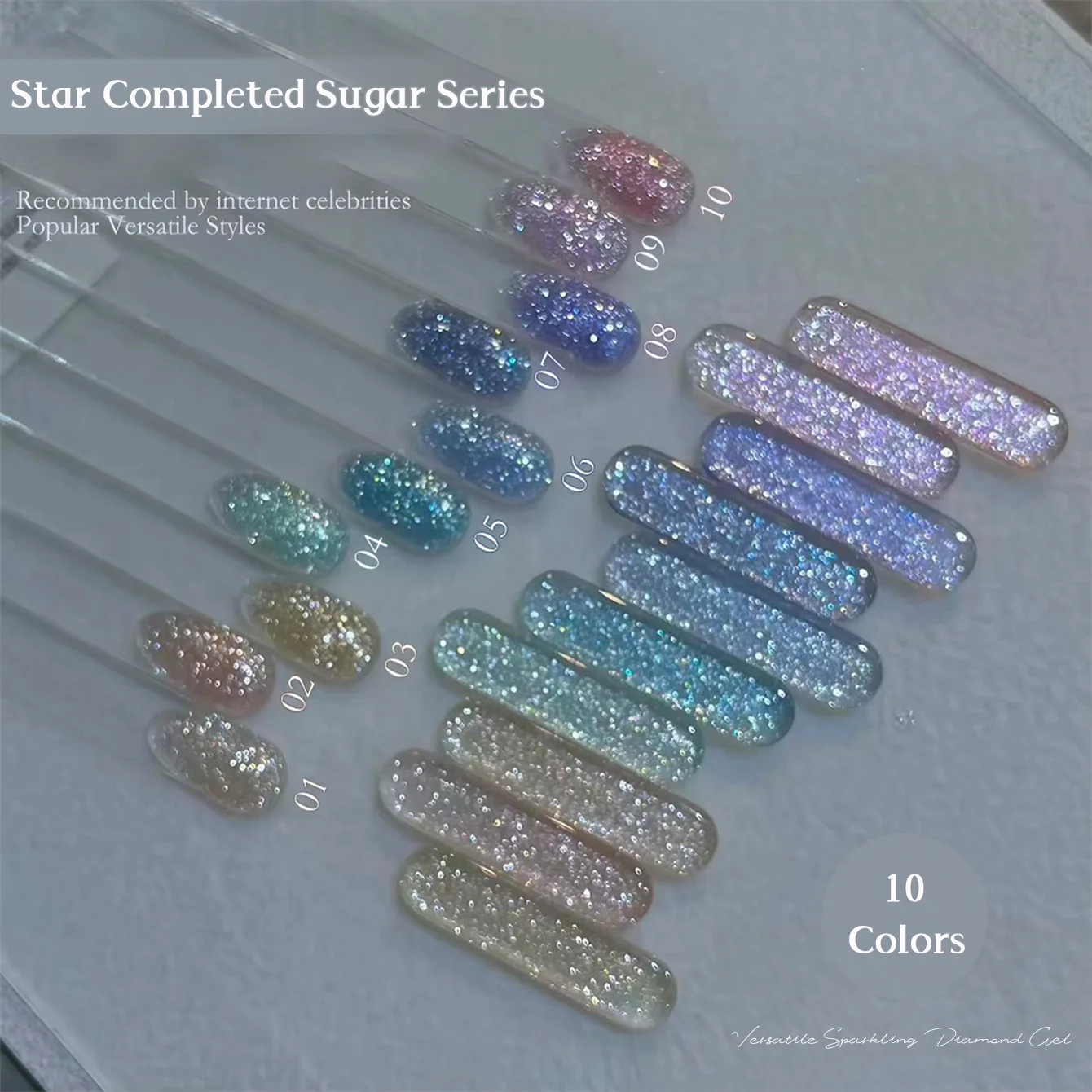 1pcs TC Star Sugar Crushed Diamond Gel Nail Polish 2026 Summer New Popular Versatile Whitening Delicate Sparkling Gliiter Gel