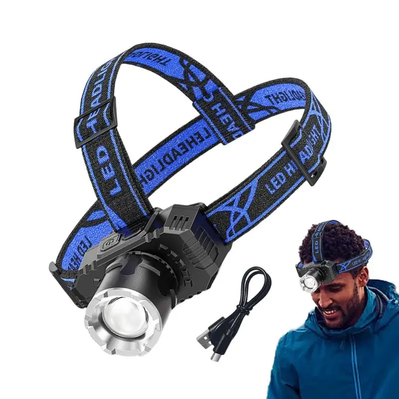 

Фонарь передний с зарядкой от USB для рыбалки