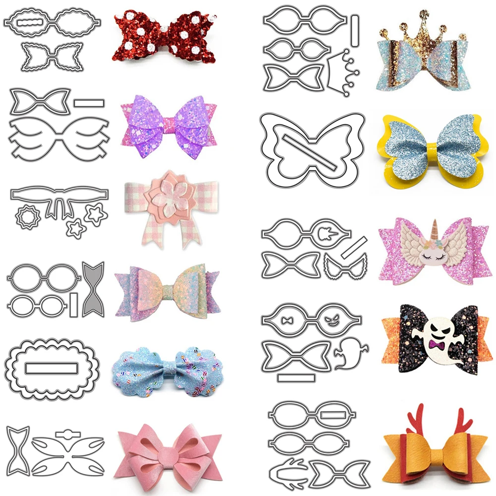 Bow-knot 3D Bow Set Metal Cutting Dies For DIY Scrarpbooking Paper Card Craft Making Christmas Valentine's Day Decoration Diecut