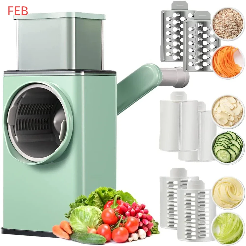 3 in 1 Set Manual Vegetable Slicer Roller Multifunction Veget Cutter Food Graters Chopper Shredders Kitchen Accessories