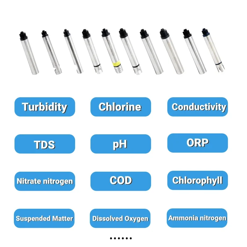 8 in 1 Industry Water Quality PH Sensor Conductivity Dissolved  Turbidity COD Water Meter Multi-parameter