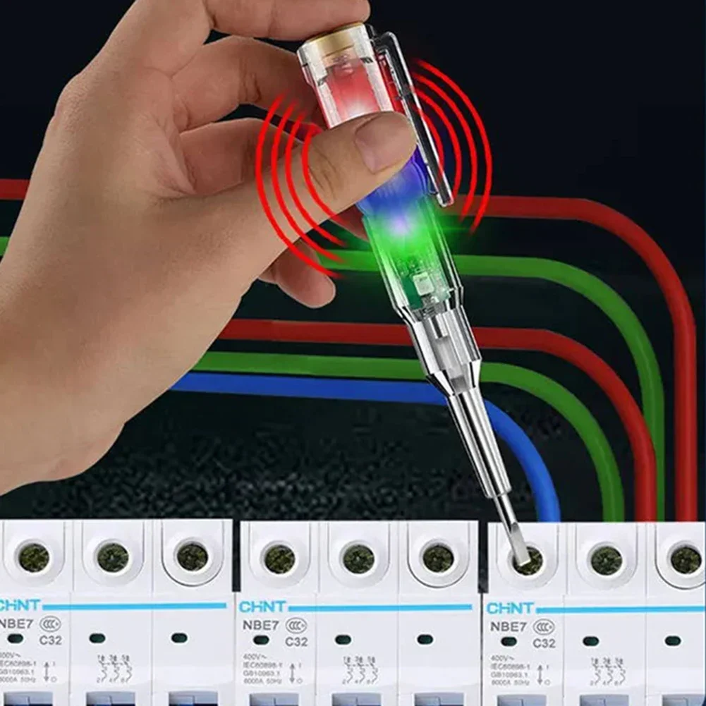 1 szt. Inteligentny tester napięcia długopis z indukcyjnym wykrywaczem mocy LDE długopis śrubokręt elektryczny wskaźnik Tester obwodów