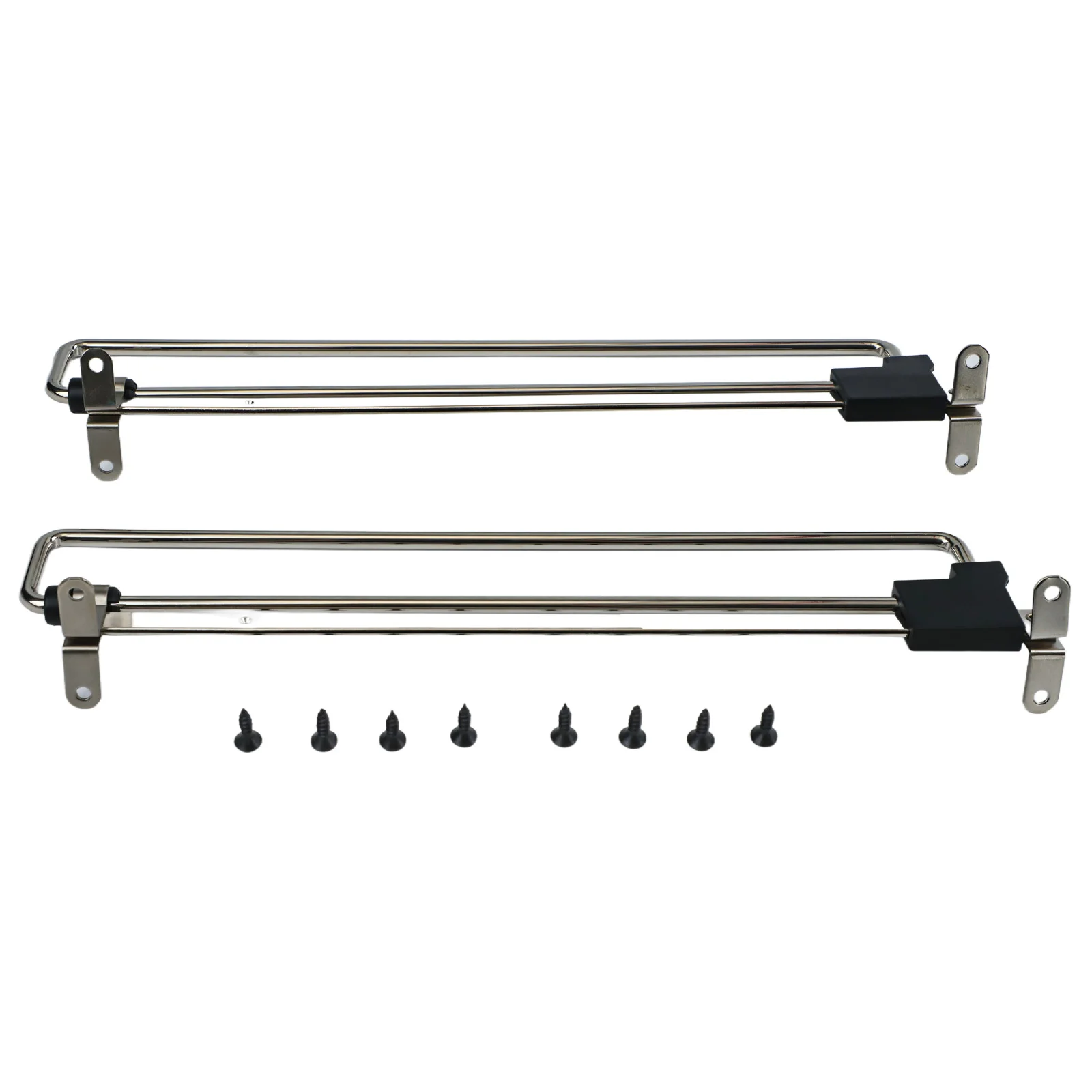 2Pcs Telescopic Clothes Rods Retractable Pull-Out Hanger For Clothes Retractable Top Mount Wardrobe Rail Coat Racks Closet Rod