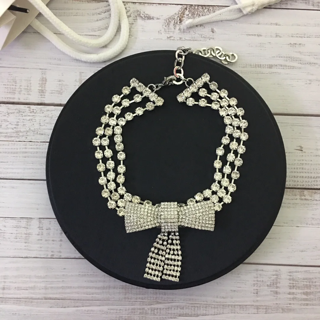 Necklace Temperament Light Luxury With Bow Collar For Women Luxury Collares Para Mujer Collar Jewelry Collier Femme Pendant