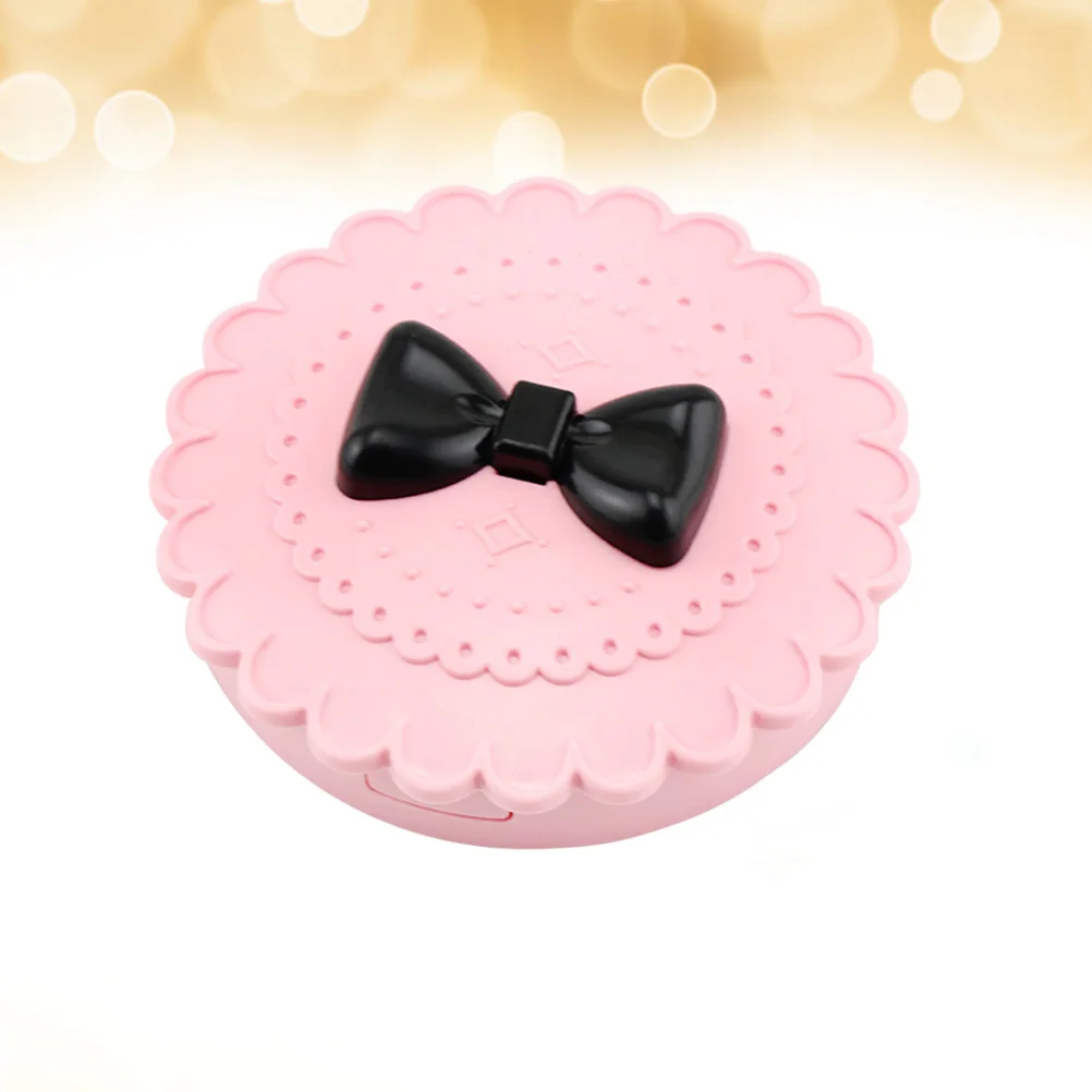 1 قطعة علبة رمش مع مرآة صندوق تخزين الرموش الصناعية موضة Bowknot تصميم المنظمون للنساء أدوات التجميل الوردي