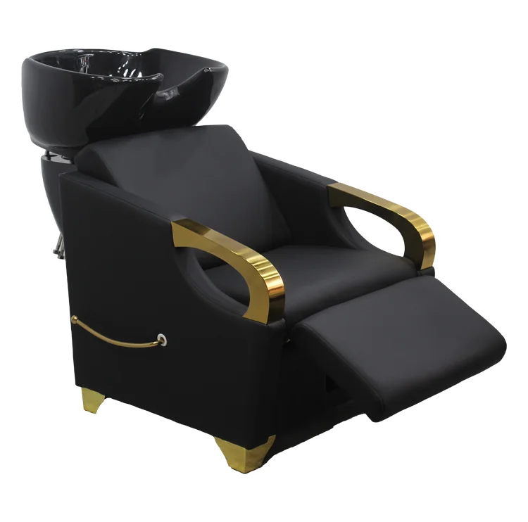Backwash Ceramic Shampoo Bowl Sink Chair Shampoo Chair Station Spa Salon Beauty Bowl Shampoo Chair