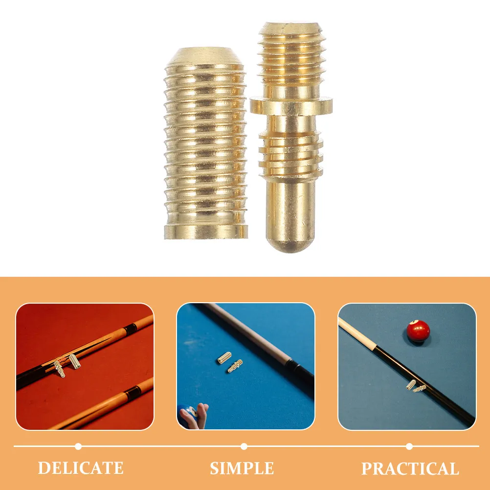1Set High Strength Copper Pool Cue Joint Screw Improves Stability Power Control Versatile Use Billiard Cue Extension Screws