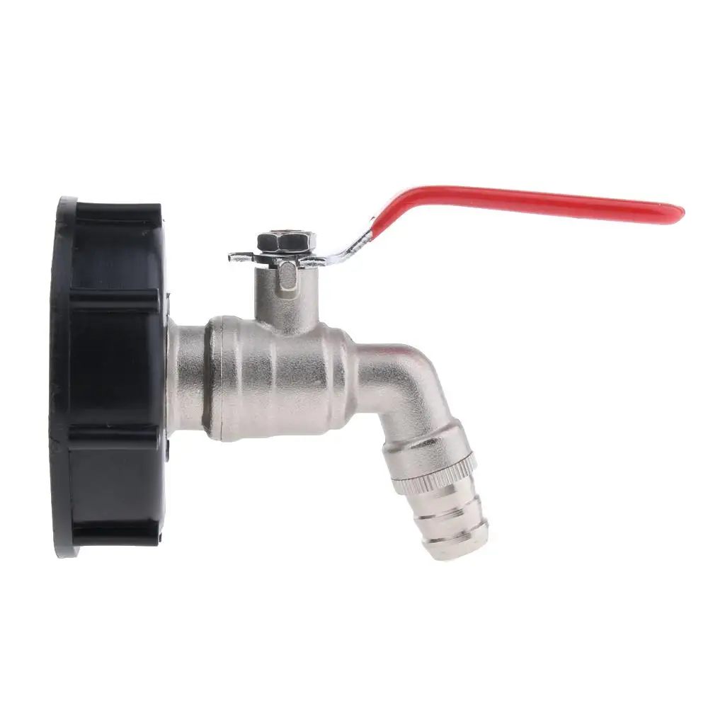 IBC Tote Faucet Brass Polypropylene Valve Hose Adapter for Water Container Tank Outdoor Home Garden