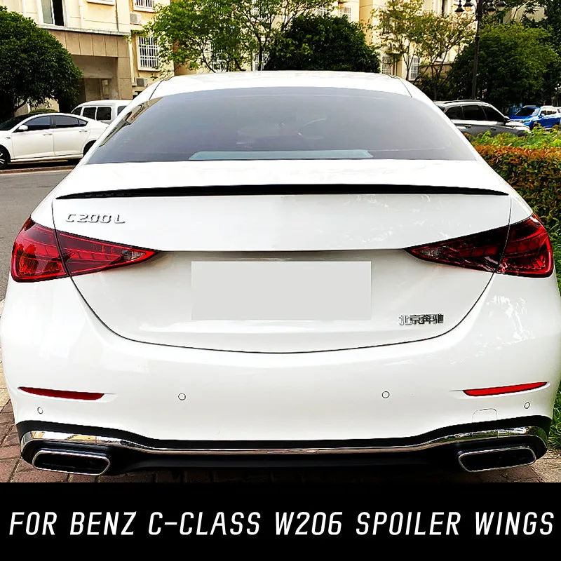 

Rear Trunk Lid Boot Ducktail Lip Car Spoiler Wings For 2021 22 23 Mercedes Benz C-Class W206 200 260 300 43 63 AMG Tuning Part