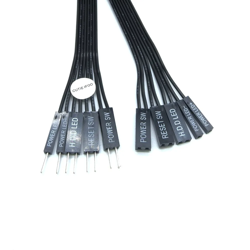 

Motherboard HDD LED + LED - Reset Power SW Cable Start Switch Dupont Male To Female I/O Jumper Cable