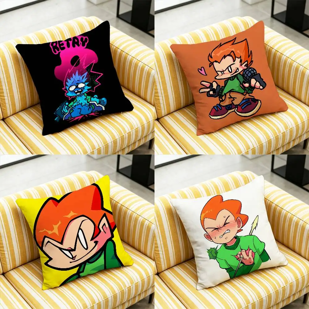 For Friday Night Funkin Pico Throw Pillow Case Cover Custom Decorative Pillowcase Cushion Decor Sofa Gift