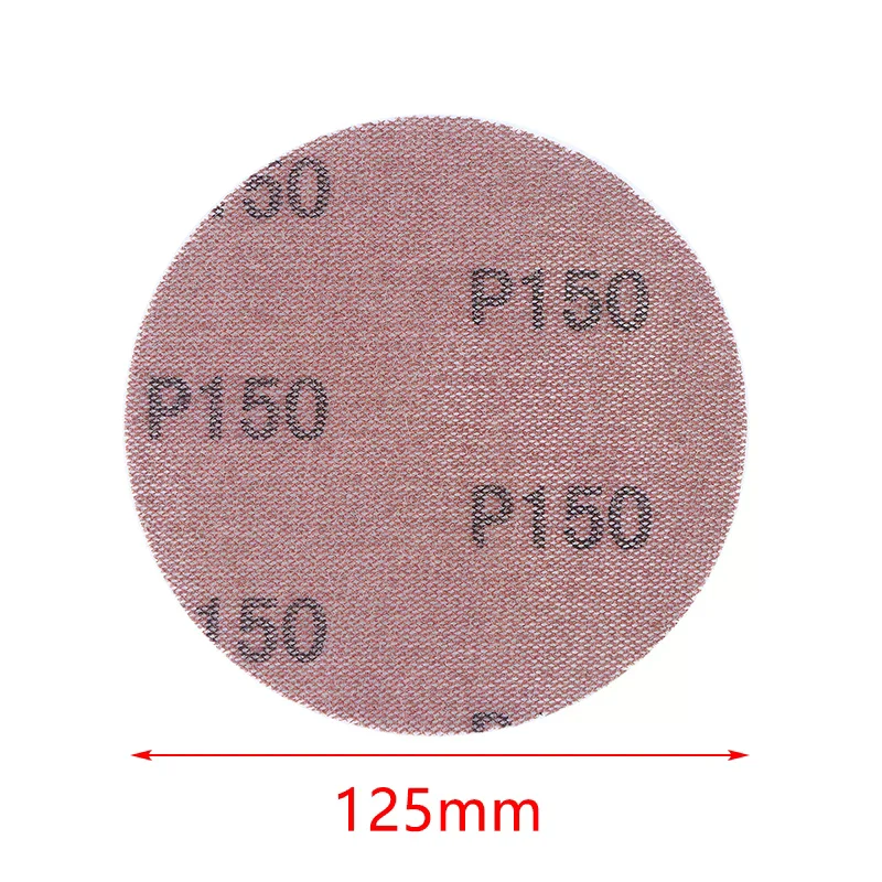 10Pcs 5 zoll Haken & Schleife Schleif Staub Freies Grid Schleif Papier 125mm Mesh Schleif Scheiben Anti-Blocking schleifen Schleifpapier Für Auto