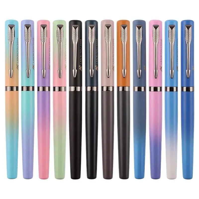Luxury Metal 2056 Fountain Pen Classic Ink Pen Stationery Office School Supplies Ink Pens