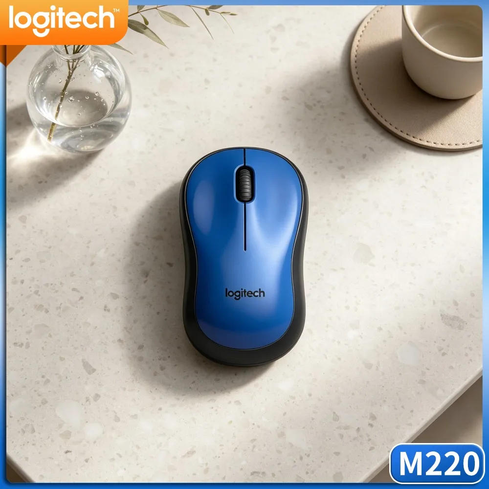 Logitech M220 Silent Noiseless Mouse 1000DPI Sensor 3‑Button Layout For Windows Macos Laptop Desktop Home Office PC Mac Usage