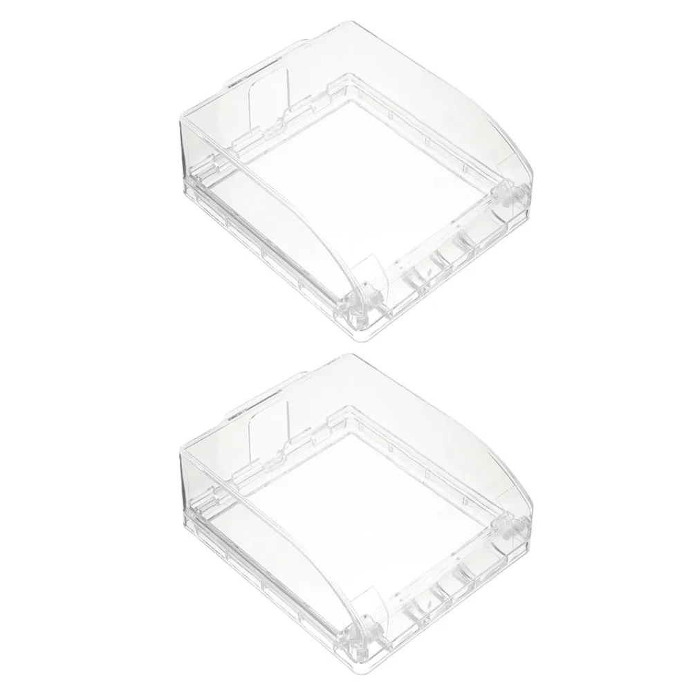 

2Pcs Waterproof Switch Box Doorbell Cover Clear Protection Outdoor Indoor Durable Plastic Long Serving Time Rain Proof