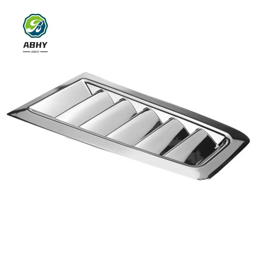 

ABHY-Car Front Engine Hood Bonnet Vents Hood Air Outlet Universal For Ford Focus MK2 ST For Fiesta For Mustang Chrome