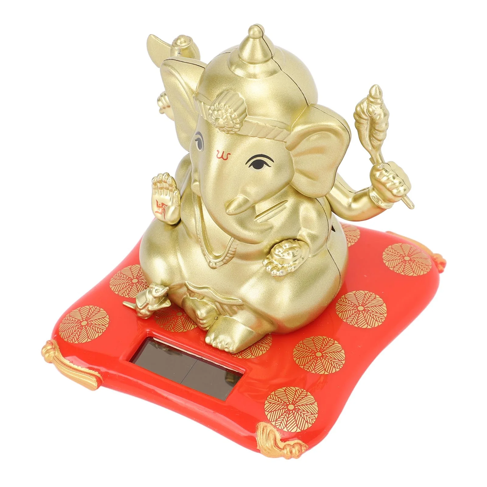 Car Solar Bobble Head Toy Exquisite Environmentally Friendly Elephant Swinging Dancing Toy Gold