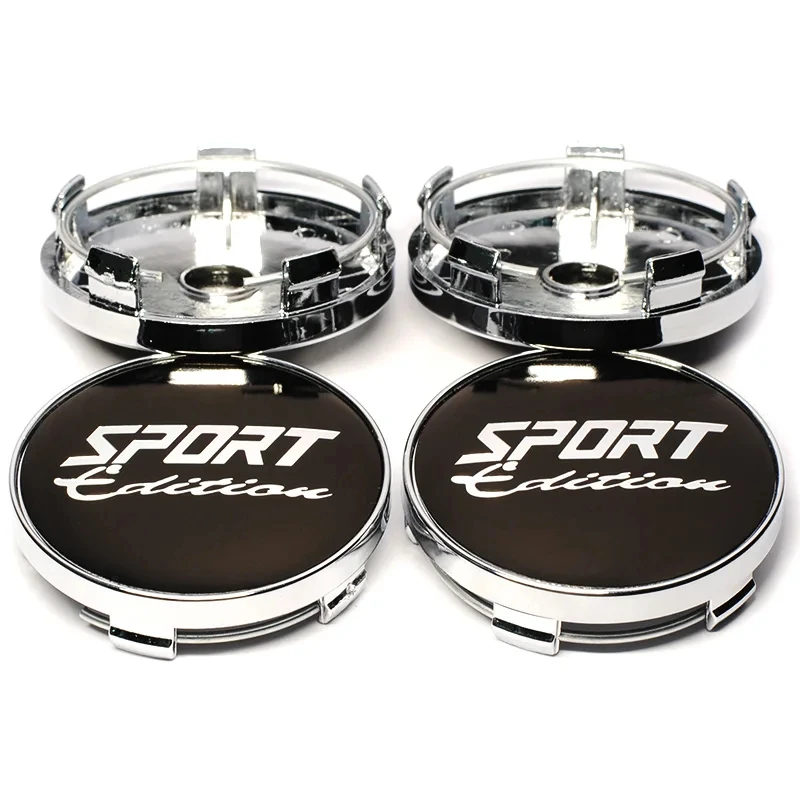 4pcs 56+60mm Uiversal Car Wheel Center Hub Cap Rim Cover Emblem Stickers Auto Styling Acessories