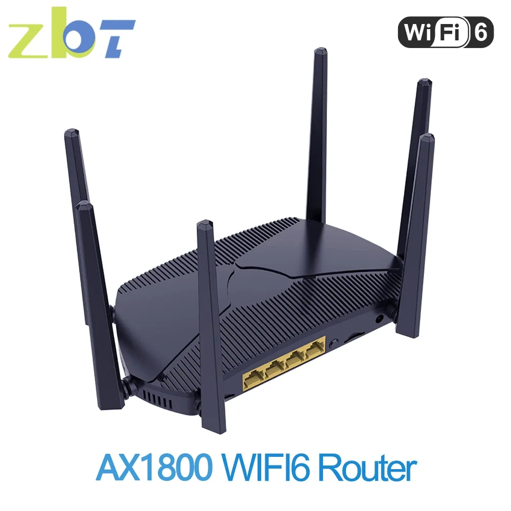 ZBT Wifi6 Router AX1800 1800Mbps Wireless WIFI 5Ghz 2.4G 128MB Flash 512MB RAM 1000MBps LAN Hotspot Wi-Fi Router for Home