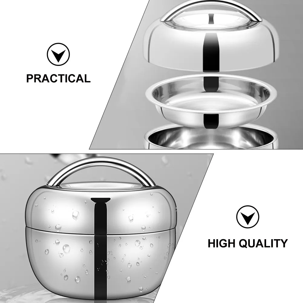 Double Layer Stainless Steel Lunch Box 1000Ml Bento Food Container Eco Friendly Rust Proof Easy Clean Heat Insulated for Office