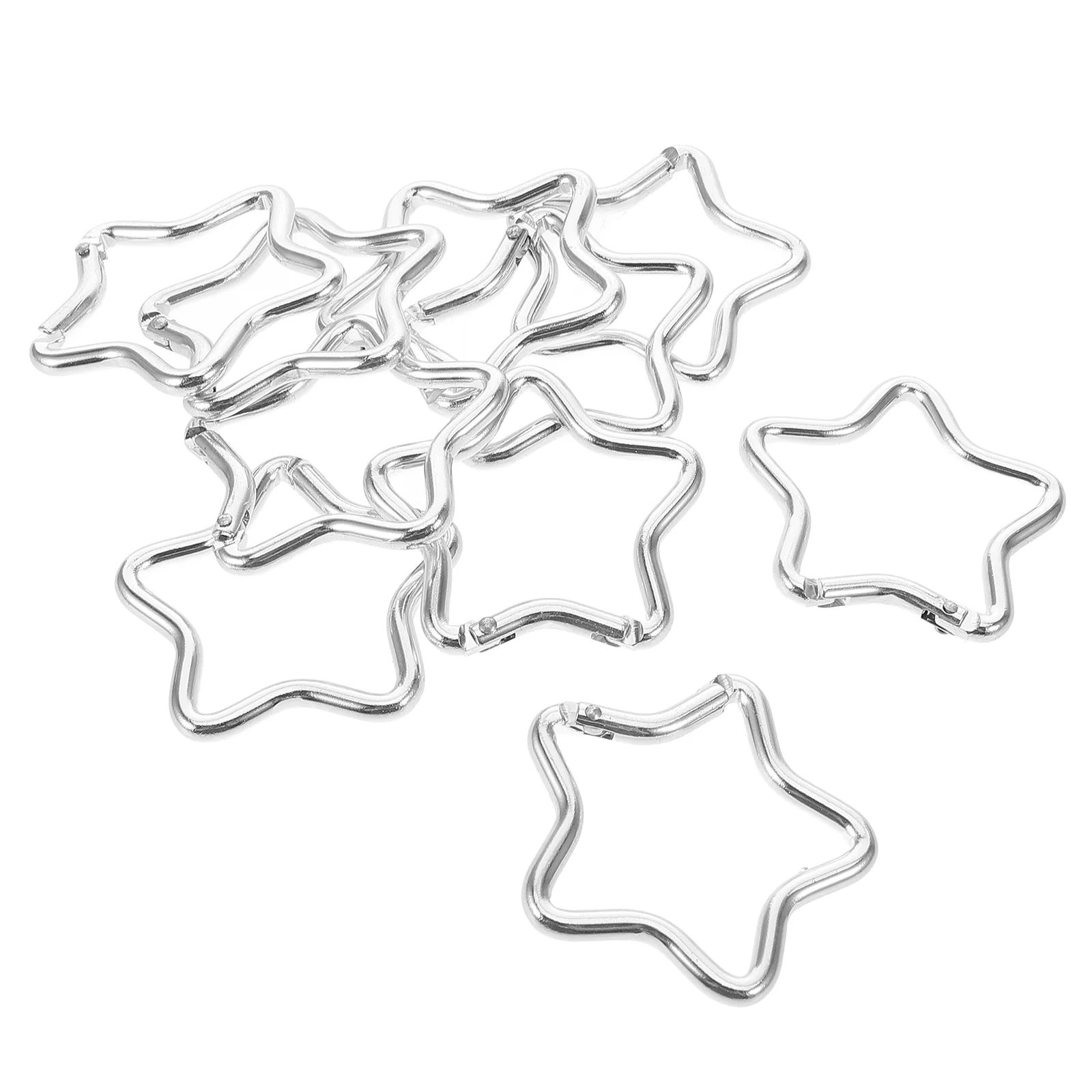 

10pcs Star Shaped Clips Portable Carabiner Aluminium Alloy Carabiner Lightweight And Reliable Carabiner Keychain Clips For Keys