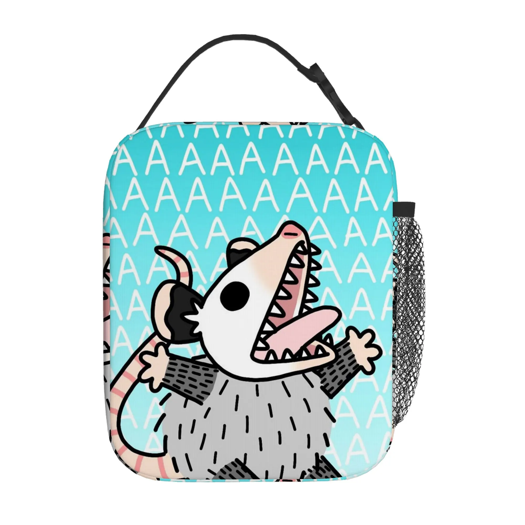 

1pc Possum with Big Mouth Printed Insulated Thermal Bag - Reusable, Portable, and Durable for Home, Office, or Restaurant