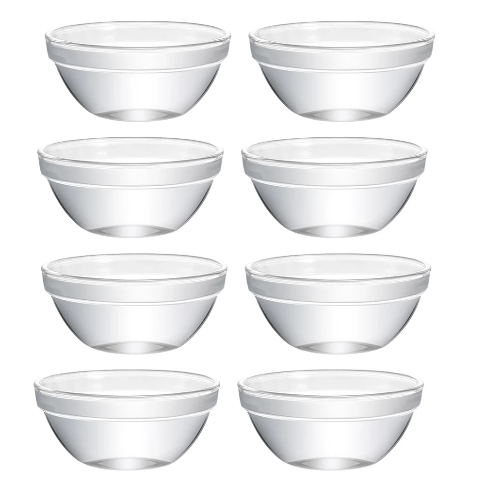 

8 Pcs Bozai Cake Bowl Jelly Bowls Pudding Storage Container Glass Food DIY Serving Holder Clear