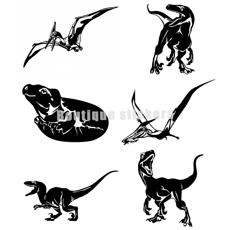 

Die-cut Stickers Dinosaur Car Stickers Velociraptor Triceratops Pterodactyl Vinyl Decal Stickers Car Decoration Accessories