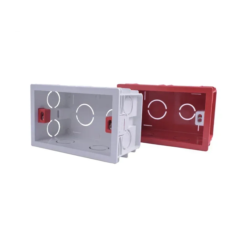 118 Rectangular Bottom Box Wall Switch Socket Installation Junction Box Depth 48mm Suitable for US Brazil Italy Mexico 118x73mm