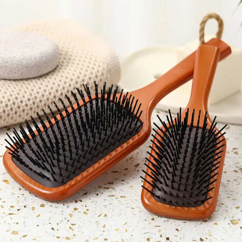 

Massage Comb Gasbag Anti Static Hair Air Cushion Wooden Hairbrush Wet Curly Detangle Hair Brush Hairdressing Styling