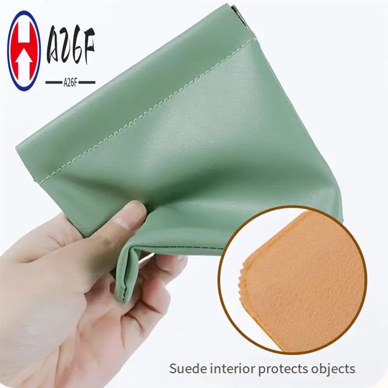 

A26F-3PCS Small Makeup Bag For Purse, Waterproof Leather Purse Organizers For Inside Purse, Snap Closure Organizer Pouch