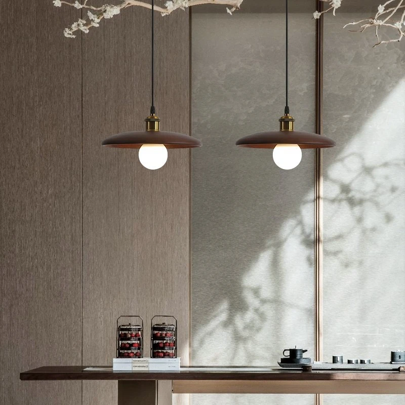 Nordic Wooden LED Pendant Lights Public House Stairwell Bathroom Corridor Entryway Tearoom Indoor Home Decoration Light Fixtures