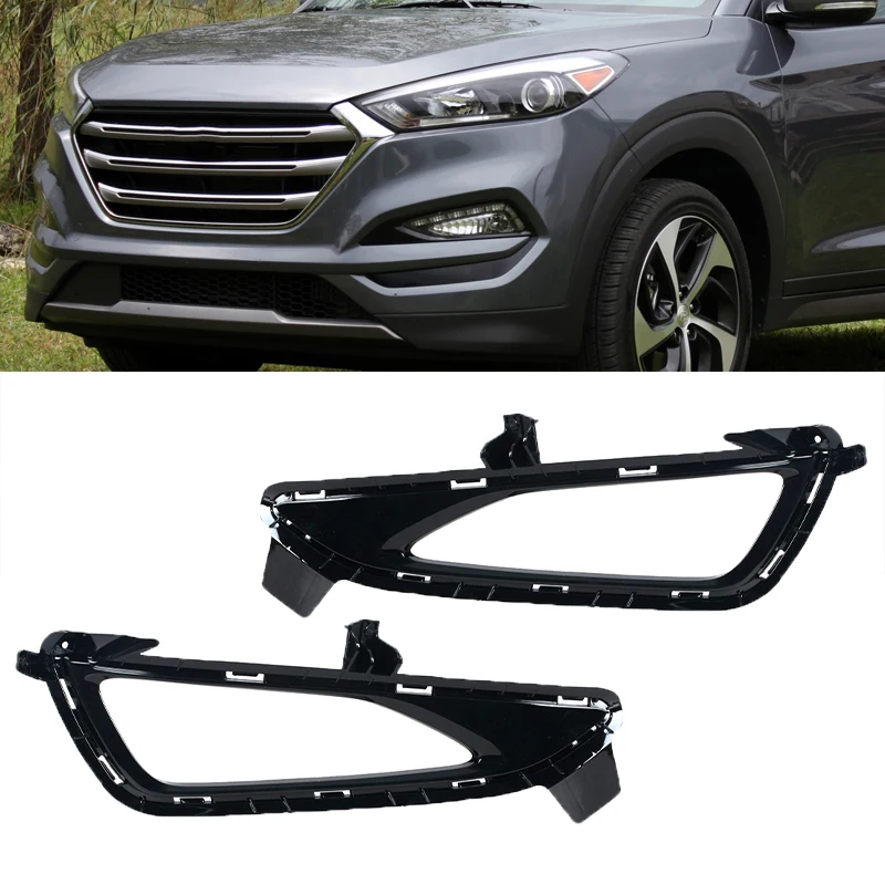 

Fog Lamp cover For Hyundai Tucson 2015 2016 2017 2018 Shell Front Bumper Grille Driving Lamp Cover Fog Light Cover
