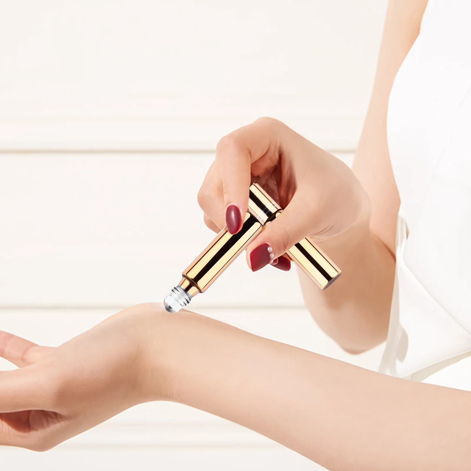 6 قطعة غطاء خط القطع لفة على زجاجات مانعة للتسرب الفولاذ المقاوم للصدأ الكرة الطيران السفر زيت طبيعي العطور زجاجات زجاجية قابلة لإعادة الملء #2