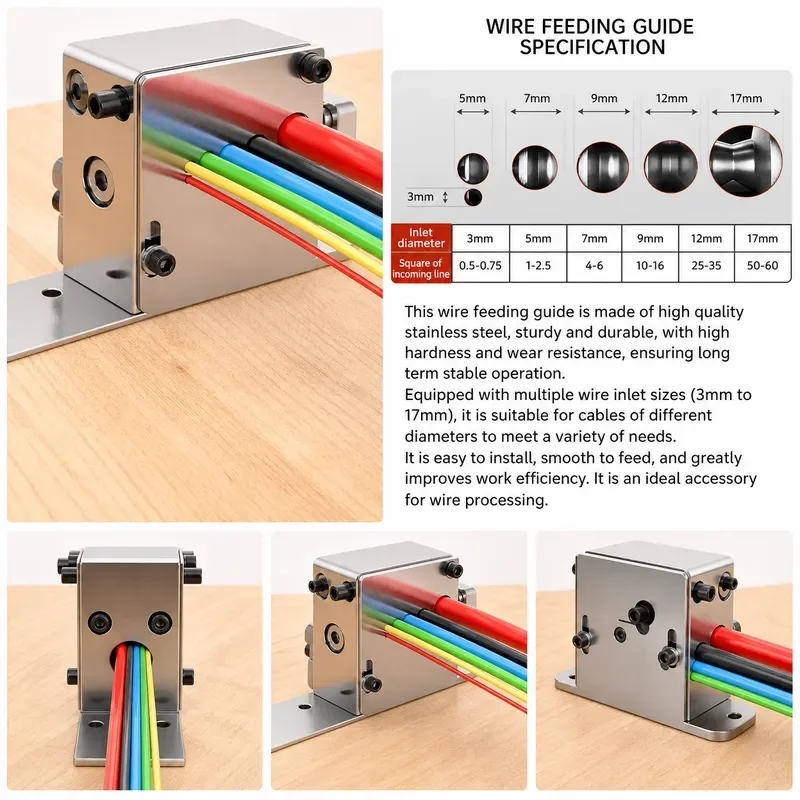 60W Automatic Electric Wire Stripper Machine 1-17mm Power Tool for Leftover Cable Recycling High Efficiency Copper Wire