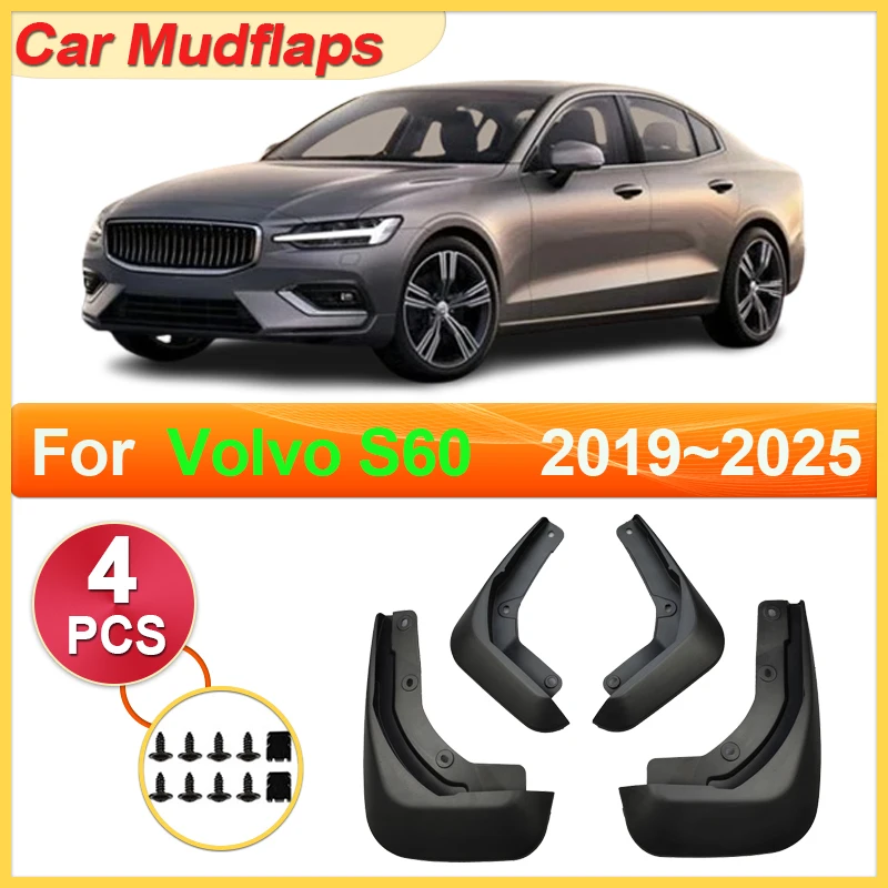 

Car Mudguards Parts For Volvo S60 2019~2025 2021 2023 2024 2022 Front Rear Mudflap Fender Flare Cover Guard Auto Mud Accessories