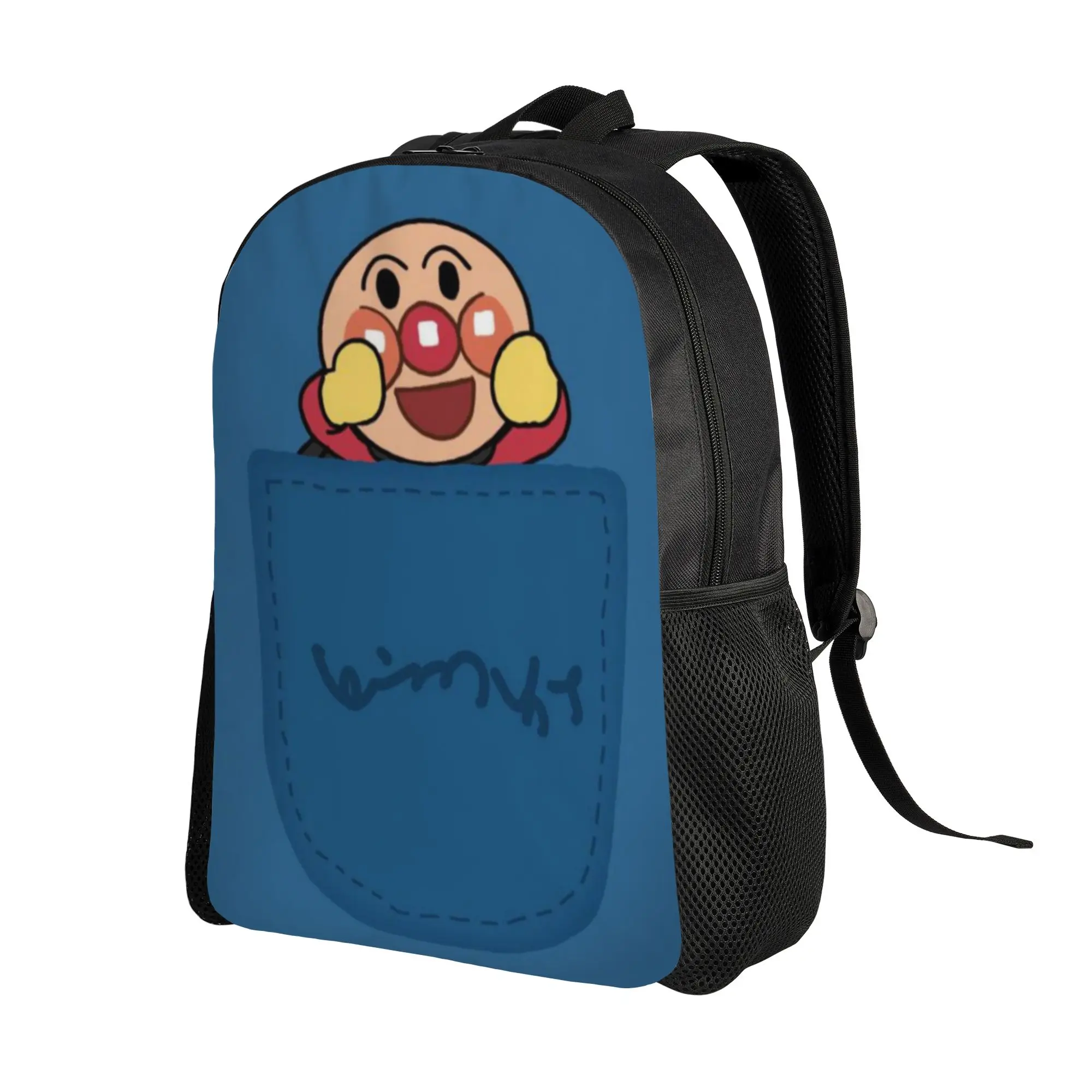 Back to school season Round Cartoon Characters (5) Knapsack Anpanman For Men Women New Backpack