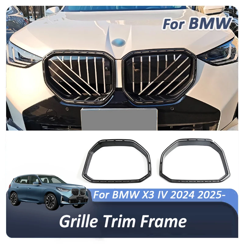 

For BMW X3 IV 2024 2025 2026 Car Front Grille Trim Frame decorative ABS Chrome Plated Bezels Cover Frame Modification
