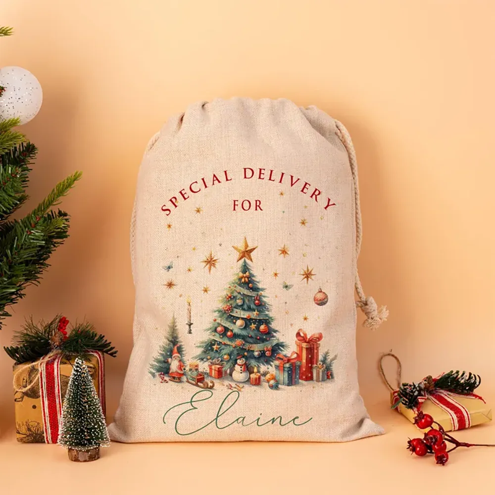 

Personalized Christmas Santa Sack Merry Xmas Home Decor Christmas Eve Present Gift Bag Christmas Eve Bag Santa Claus New Year