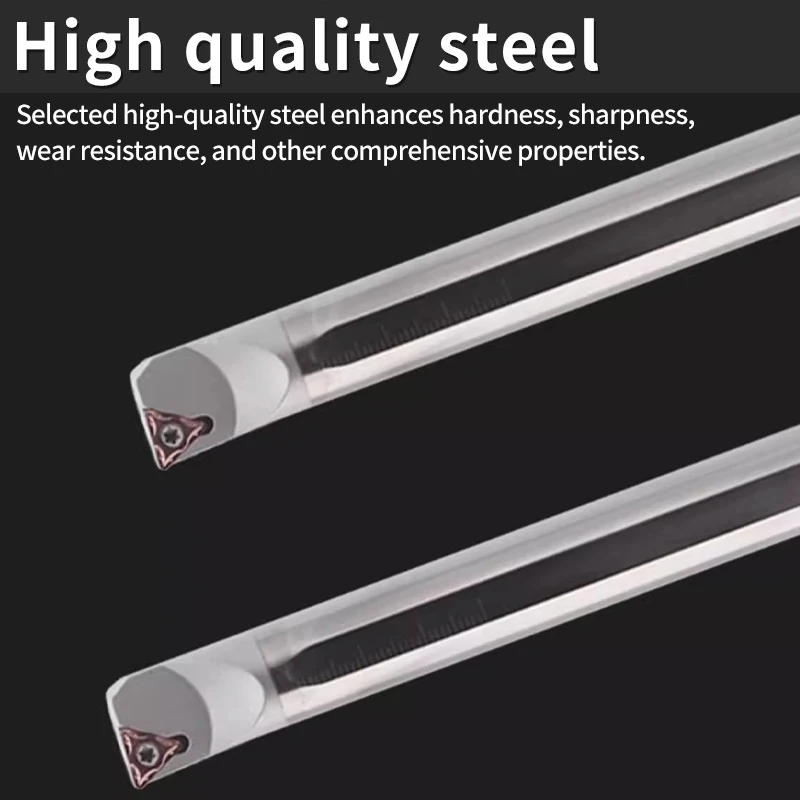 Penyangga alat bubut lubang dalam CNC C08K/C10K/C12M-STUCR09/11 baja tungsten yang diperkeras dan tahan guncangan