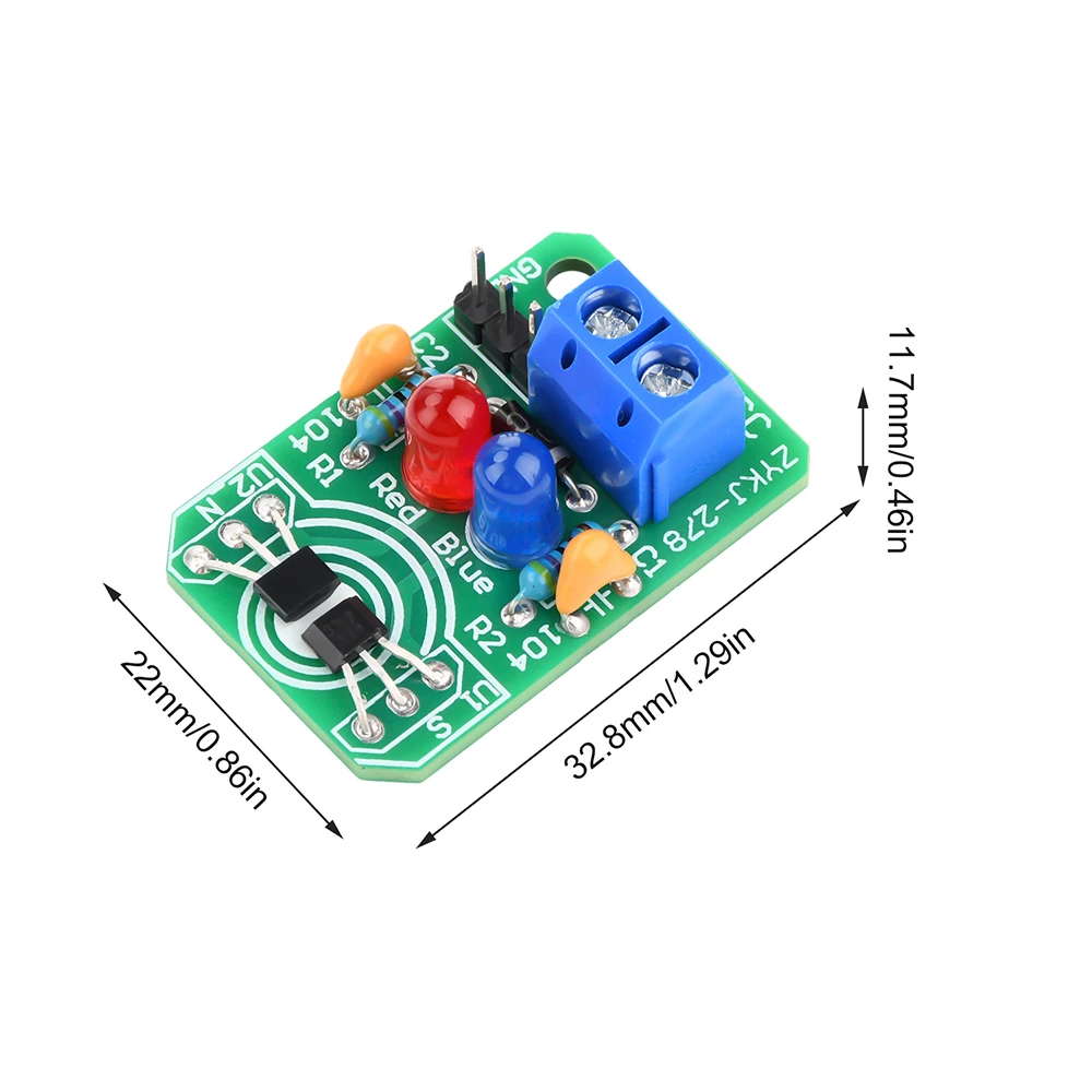 Hall Magnetic Induction Sensor Magnetic Detection Pole Resolver North And South Detection Module DIY Learning Kits DC4.5V-20V 