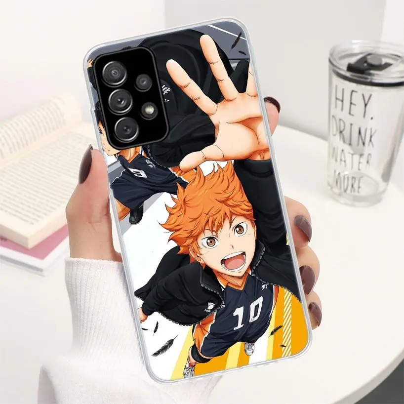 Anime Kenma Kozume Shoyo Hinata Phone Case For Samsung Galaxy A15 A25 A35 A55 A14 A24 A34 A54 A04S A13 A23 A33 A53 A03S A12 A52 