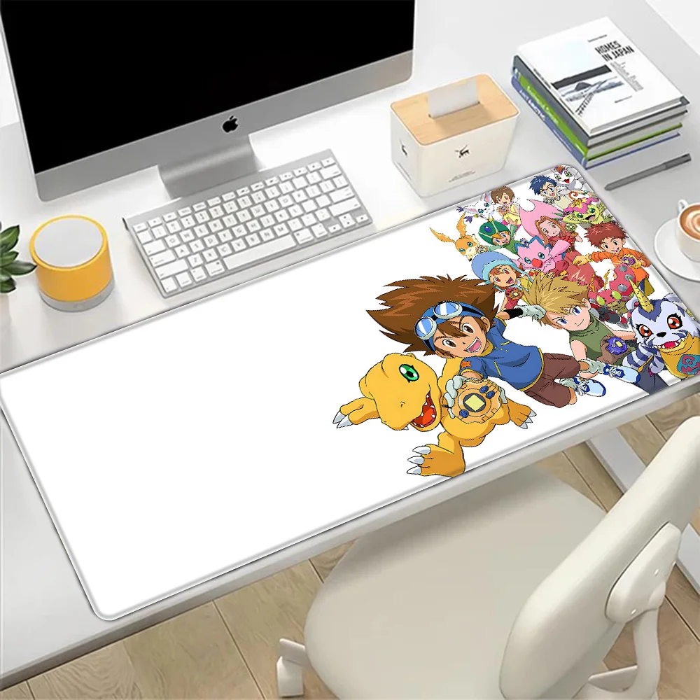 Digimon Playmats Greymons Mousepad HD Printing Computer Gamers Locking Edge Non-slip Mouse Pad XXL90x40cm Keyboard PC Desk Pad