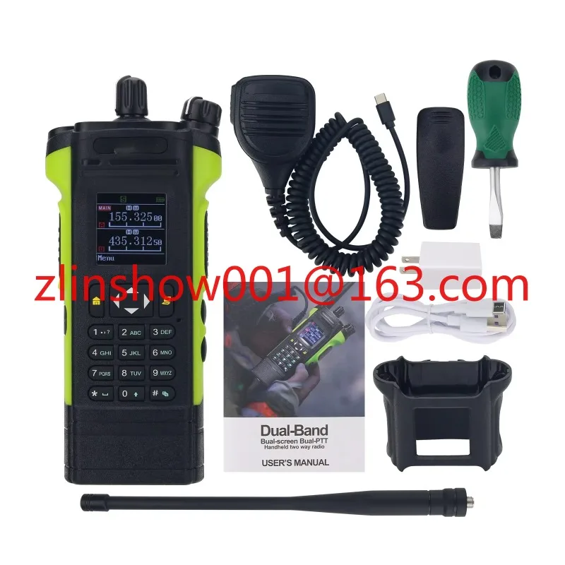 

APX-8000 12W VHF UHF Transceiver Walkie Talkie Dual Band SDR Radio Receiver Dual PTT with Handheld Microphone