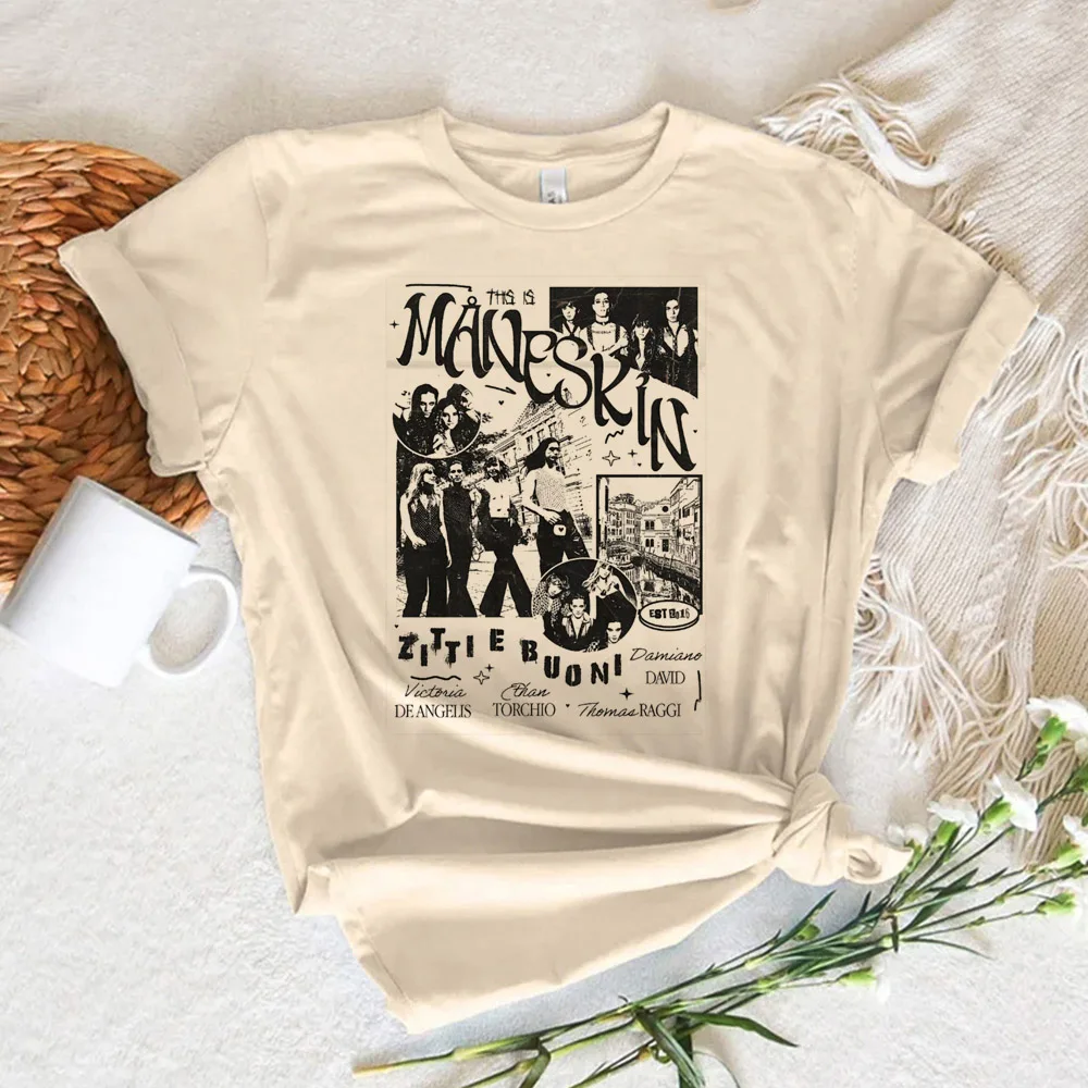 

Maneskin Tee women harajuku comic anime Tee female y2k 2000s funny clothing