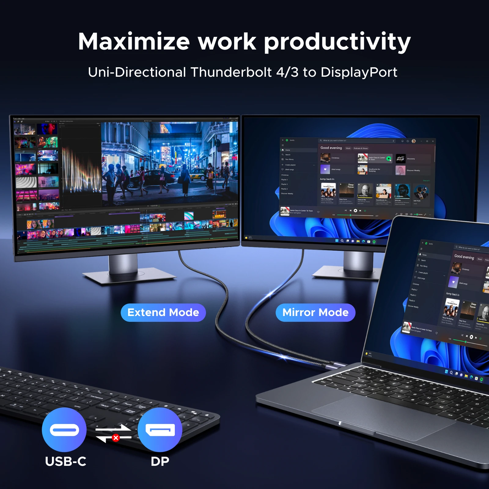 UGREEN USB C에서 8K 디스플레이 포트 1.4, 아이폰 15, 맥북 프로, 아이패... - 3