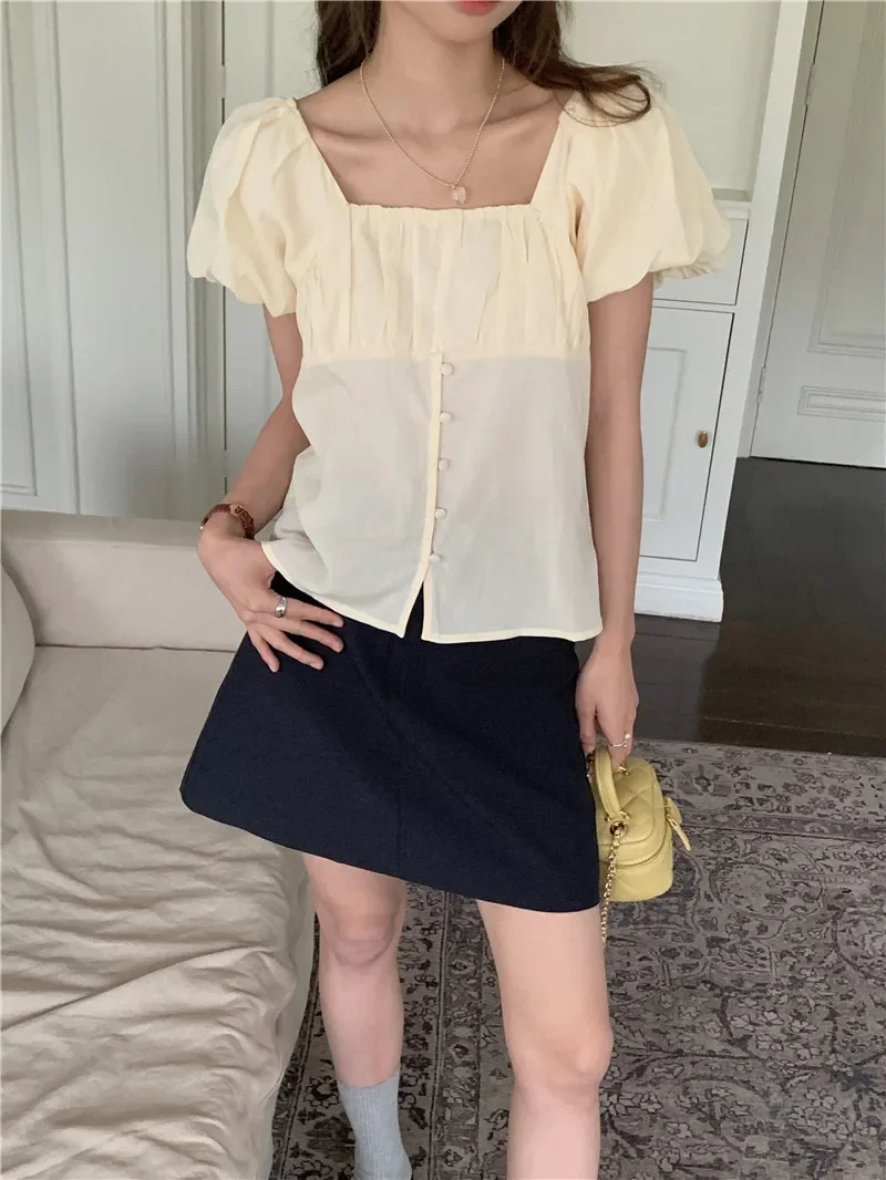 Summer Women Blouse Spring Shirt Female Woman Blouse Maxi Blusas Chiffon Casual Elegant Vintage Long Sleeve Oversize Loose White