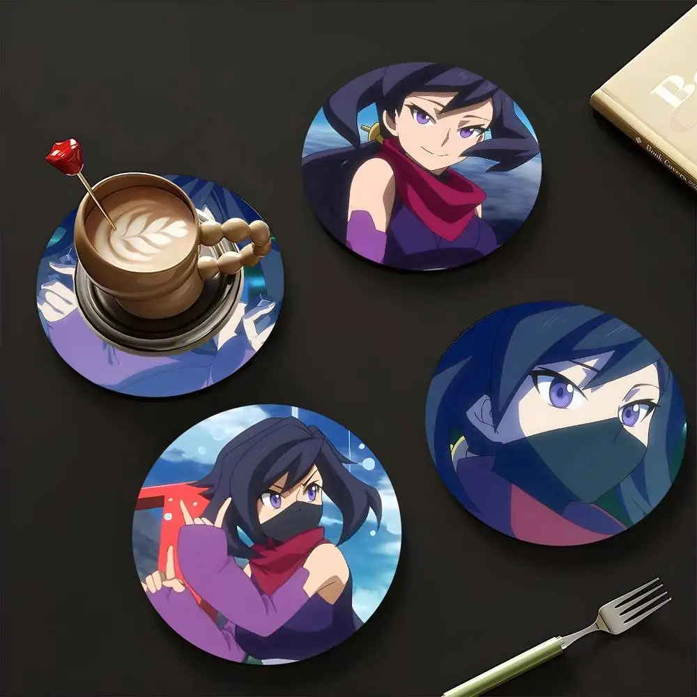 1pc Ayame Gundam Build Divers Wooden Coaster Colour Printing Cup Mat Home Desk Decoration Gifts