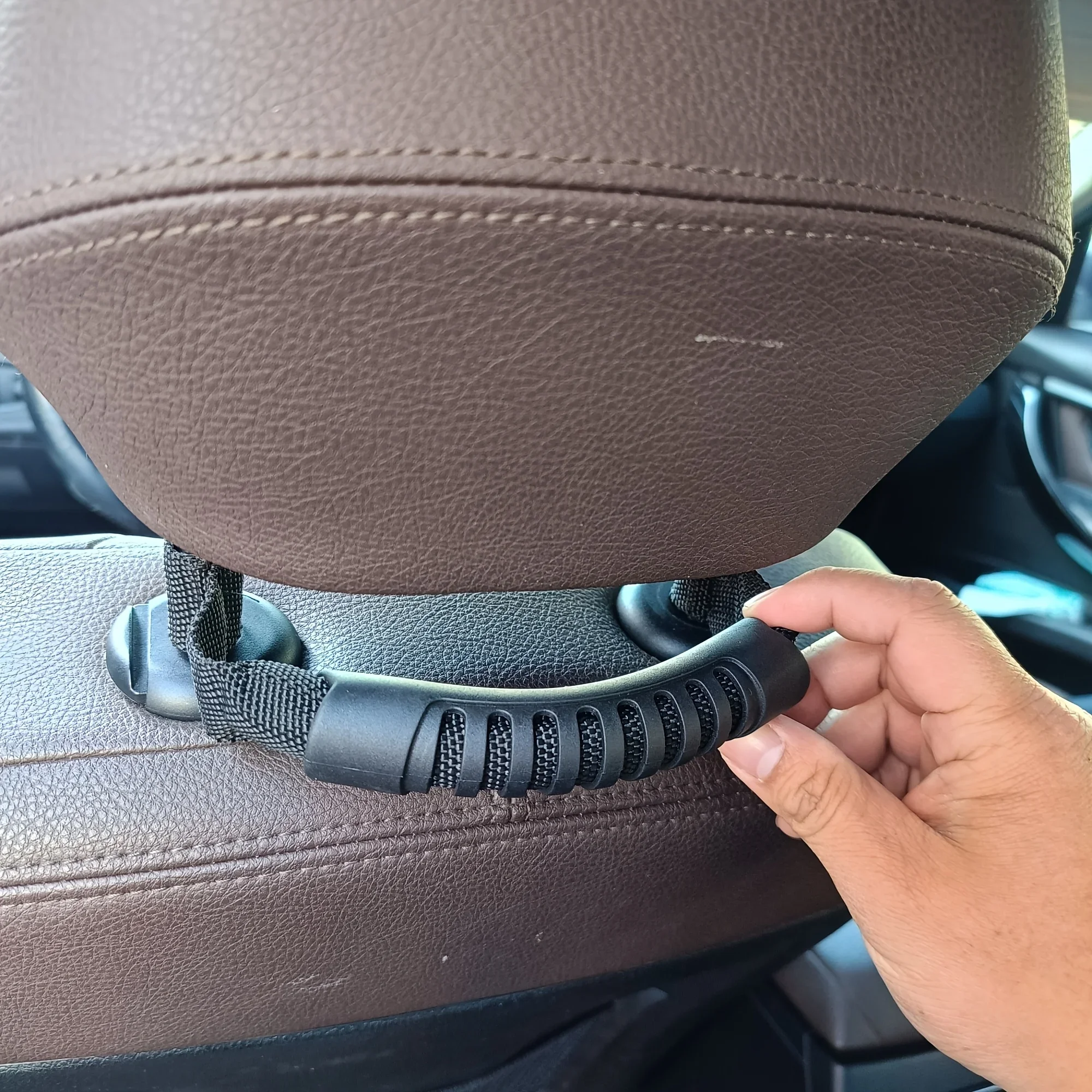 1/2pc Universal Car Headrest Grab Handle, Rear Seat Back Safety Grip, Headrest Pull Handle,Heavy-Duty Safety Grip Vehicle Handle