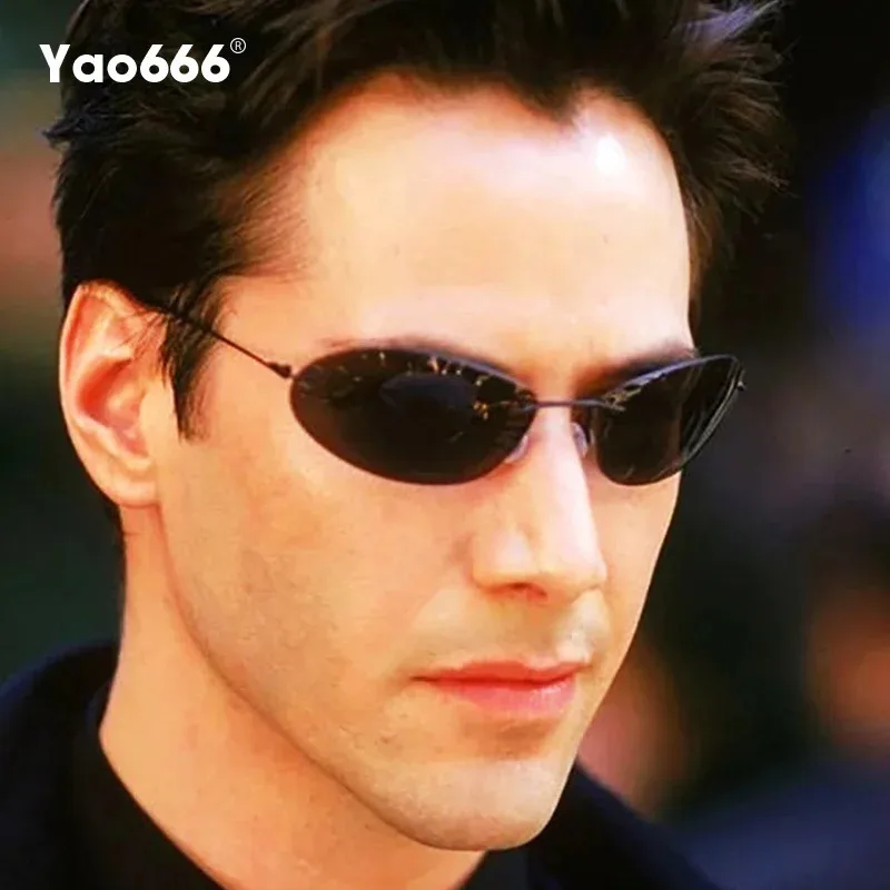 2026 Polarisierte Ultraleichte Mode-Pilotenbrille The Matrix Neo Randlose Sonnenbrille für Herren, Markendesign, UV400-Schutz